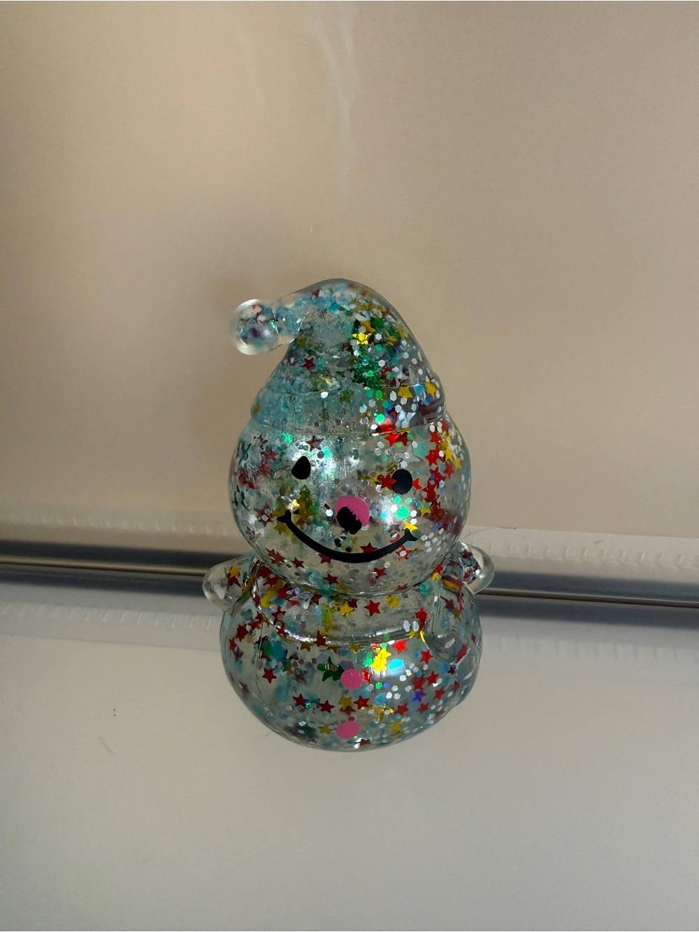 🎄 Christmas Snowman Gel Sugar Glitter Squishy Blue 💙